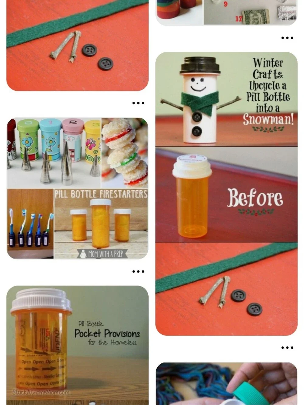 Amber Prescription Empty Pill Bottles with White Caps For Crafting 24 Ct.
